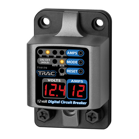 TRAC OUTDOORS Digital Circuit Breaker Wth Display Circuit Breaker, 10-25A, 12V 69401